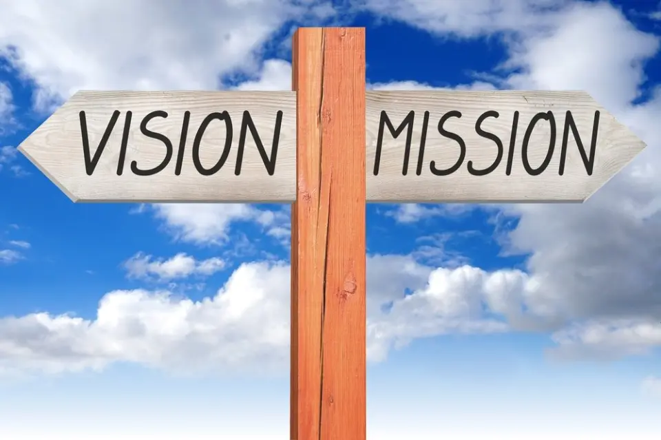 Mission and vision signpost